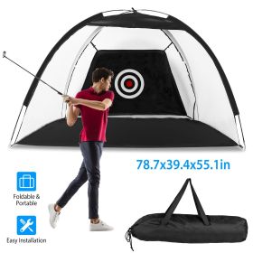 Golf Net, 78.7x39.4x55.1in for Backyard Driving Chipping Training Swing with Target Mat Balls for Outdoor Indoor, Gifts for Men Dad Him and Golfe